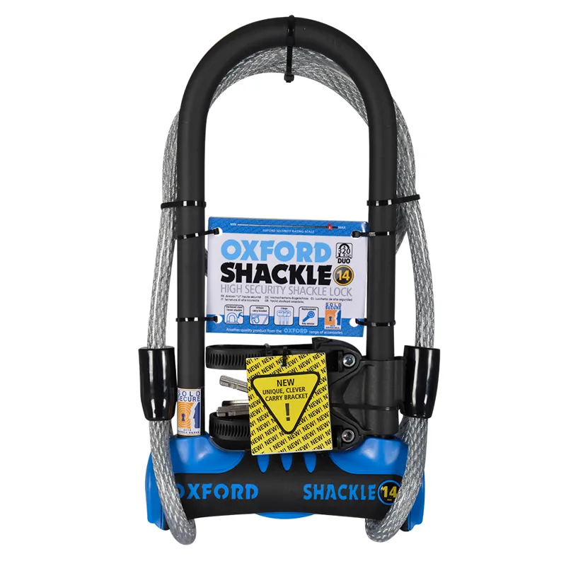 Oxford Shackle 14 320mm X 177mm Duo U-Lock in Blue