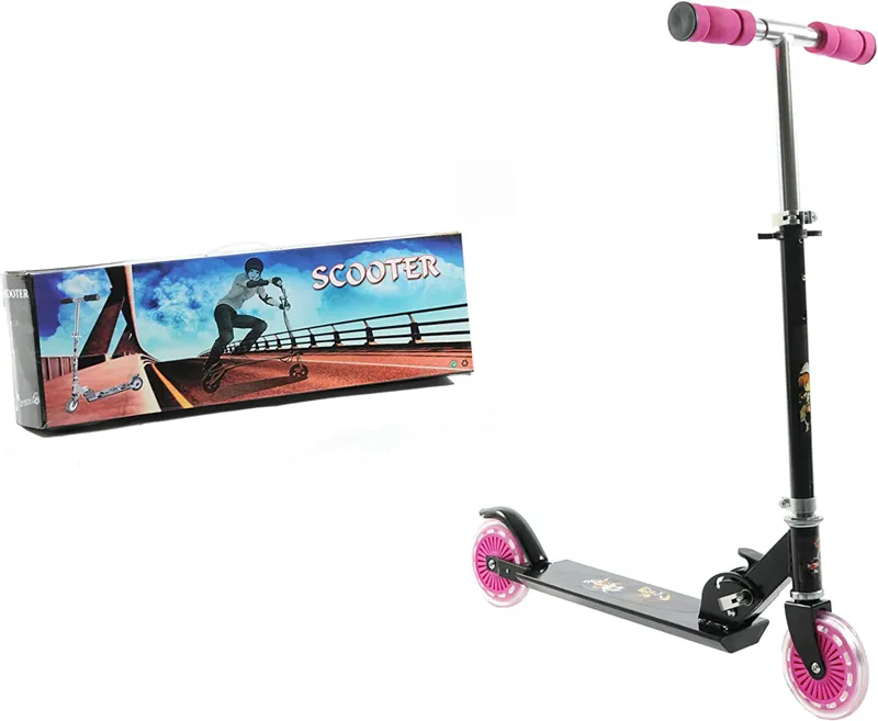 Ninja Folding Mini Scooter Black and Pink-7