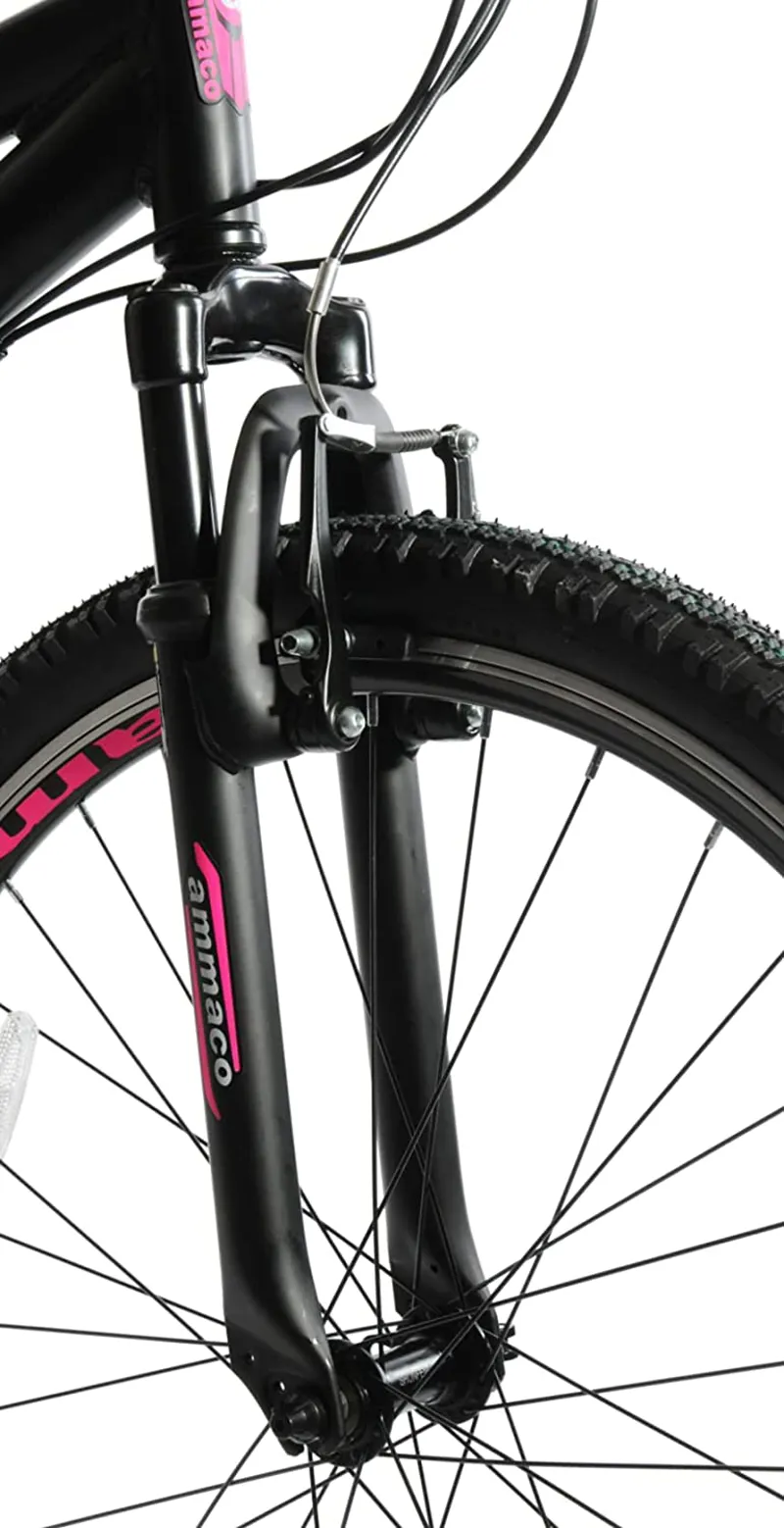 Ammaco Pinky 24 inch Wheel Kids Mountain Bike Black-7