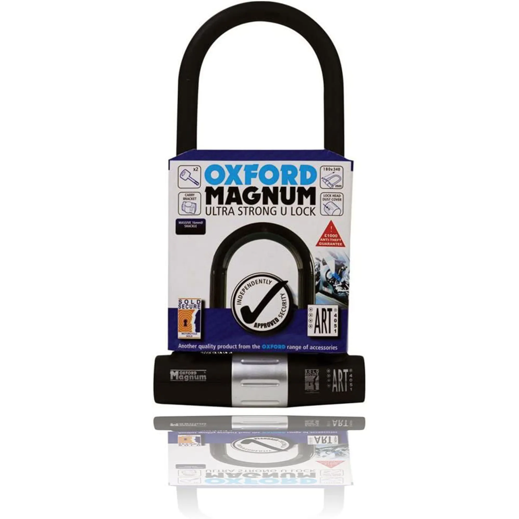 Oxford Magnum Shackle Lock Secure Gold