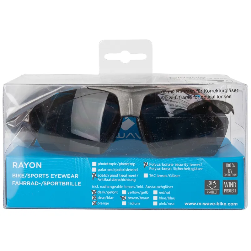 M-WAVE Rayon Sunglasses Grey-1