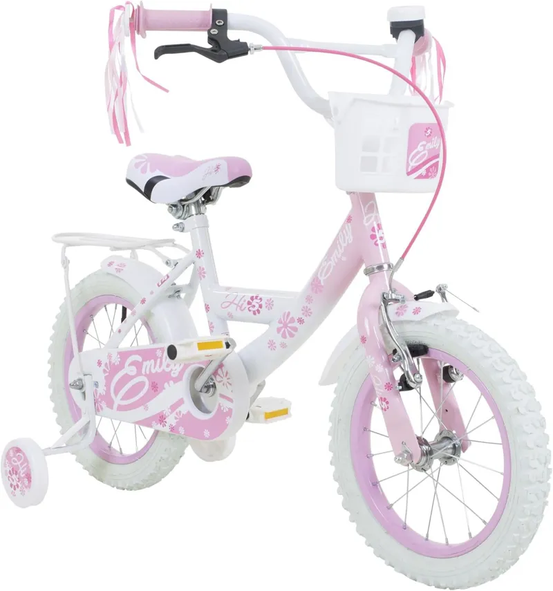 Hi5 Emily 14 Inch Wheel Kids Bike White-1