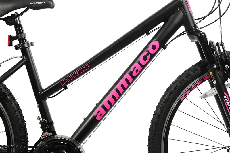 Ammaco Pinky 24 inch Wheel Kids Mountain Bike Black-8