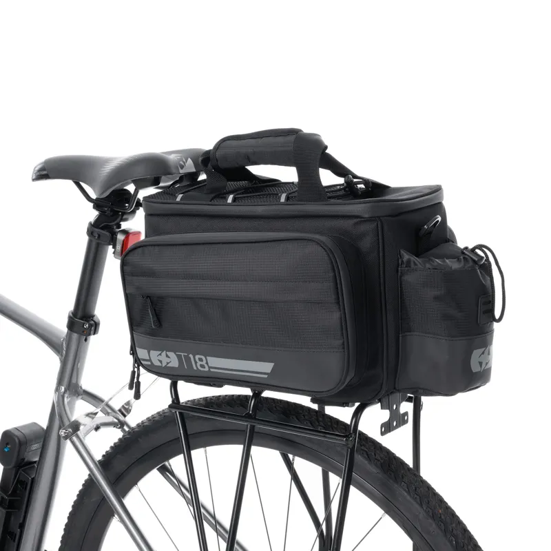 Oxford T18 Rack Top 18L Bag W/Panniers Black-6