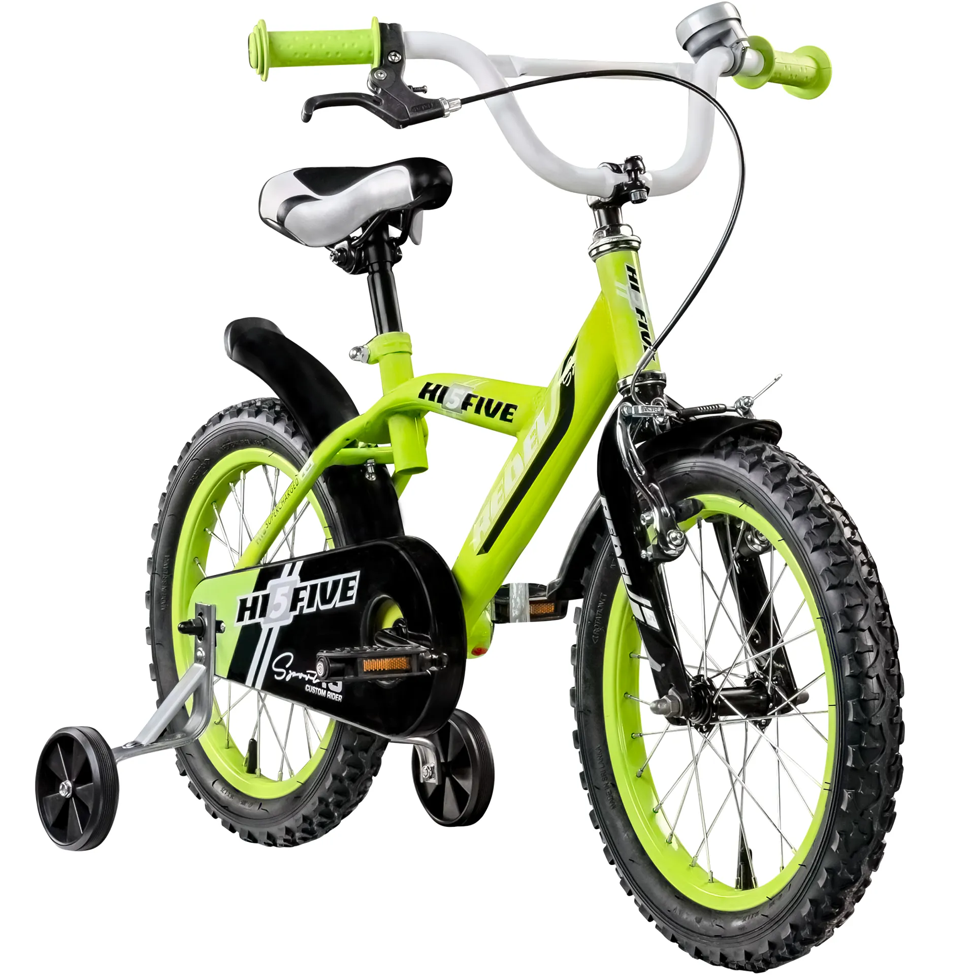 Hi5 Rebel 16 Inch Wheel Kids Bike Green