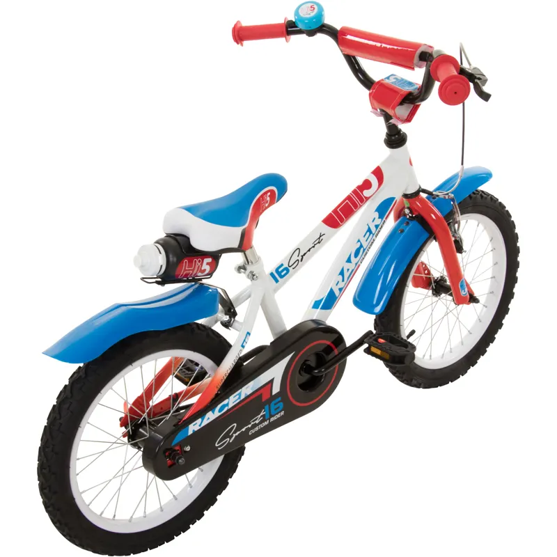 Hi5 Racer 16 Inch Wheel Kids Bike White Blue Red-4