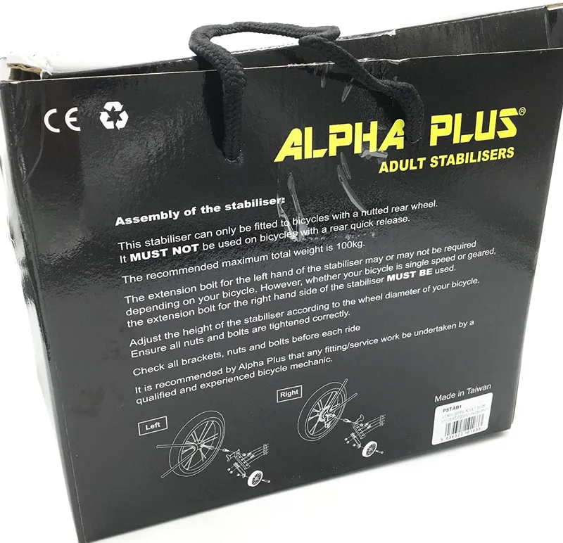 Alpha Plus Adult Bike Stabilisers 20 - 26 Inch Wheel-1