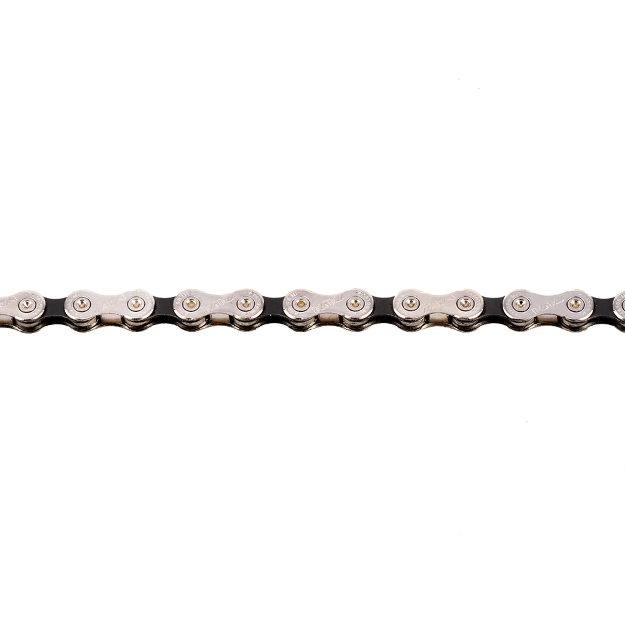 TAYA DECA-101 10-Speed Bike Chain - Silver/Black, 120 Links With Connector For Road/Mountain Bikes