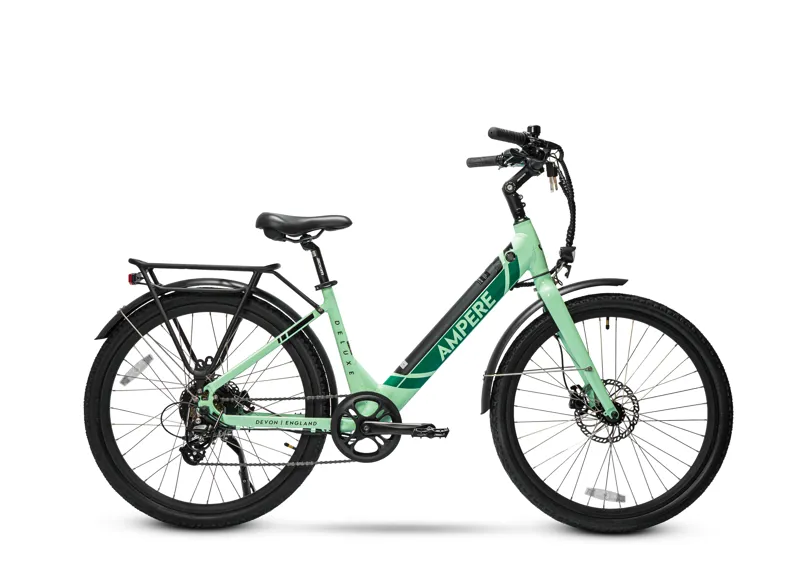 Ampere Deluxe Step Through 26 Inch Wheel Electric Bike Green