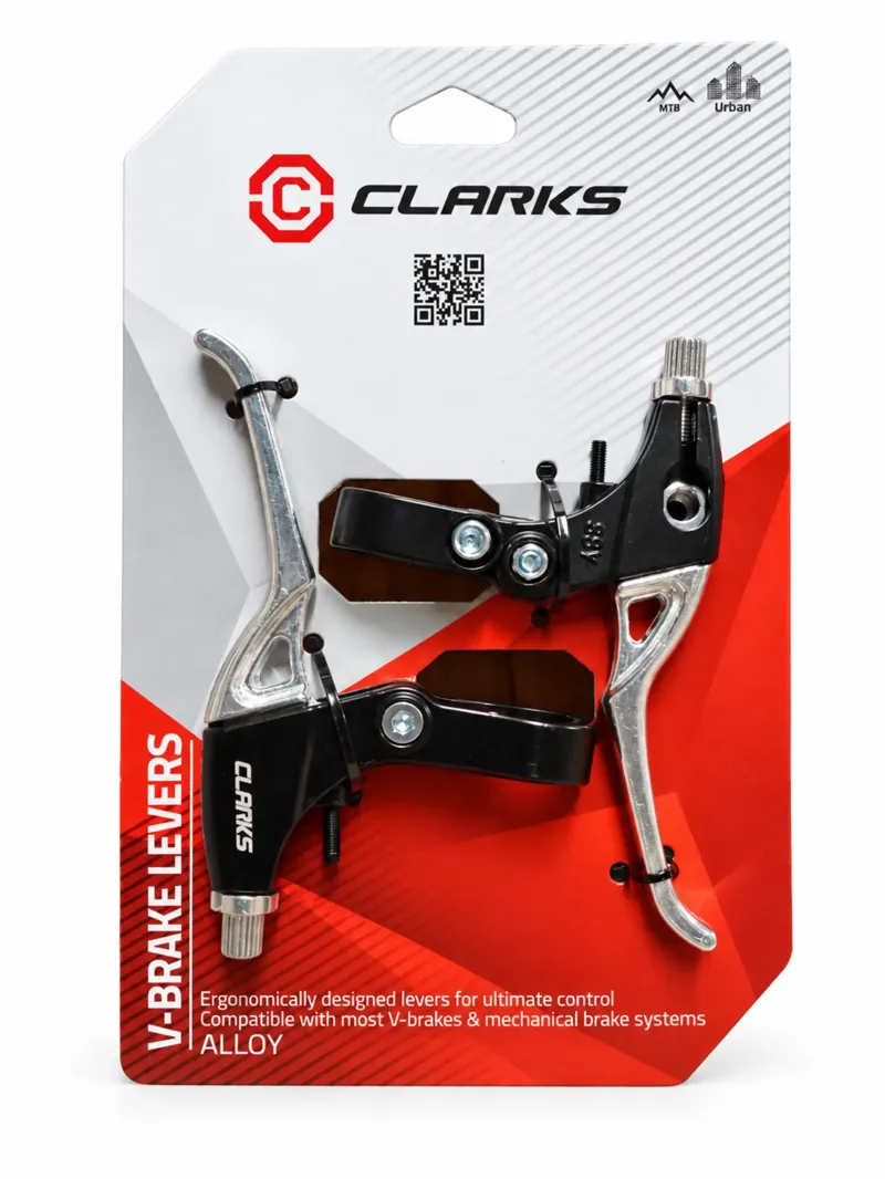 Clarks Alloy V-Brake Levers in  Black/Silver