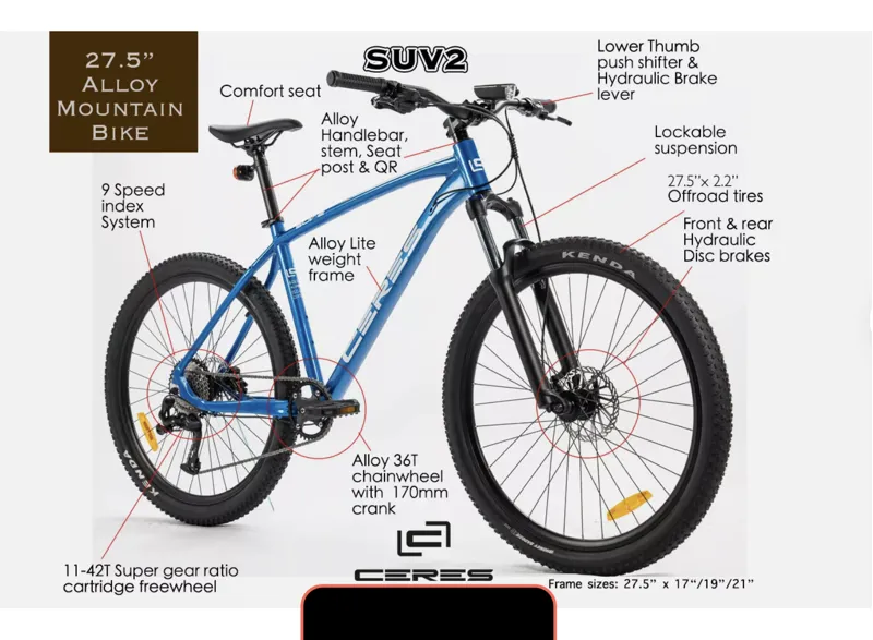 Ceres SUV 2 27.5 Mountain Bike Blue-12