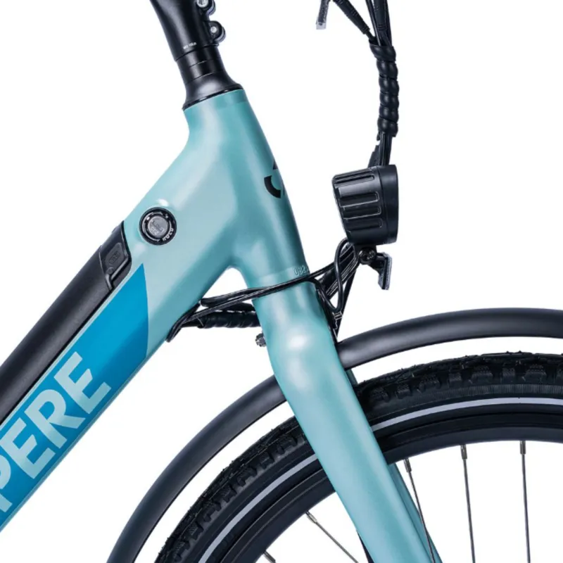 Ampere Deluxe Step Through 26 Inch Wheel Electric Bike Blue 14Ah-5