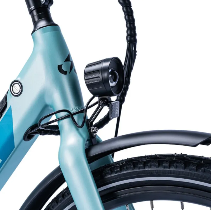 Ampere Deluxe Step Through 26 Inch Wheel Electric Bike Blue 10Ah-7