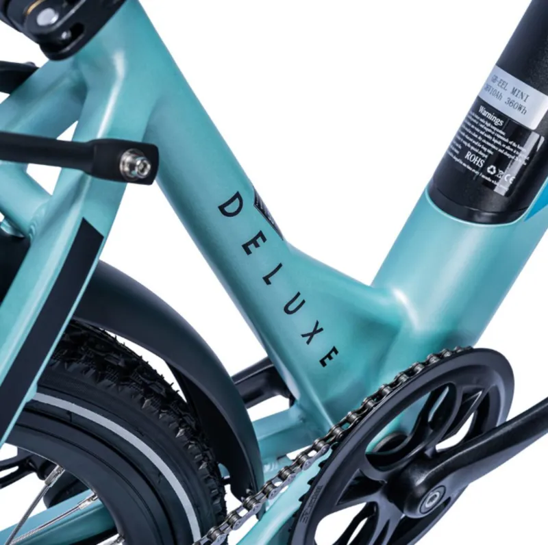 Ampere Deluxe Step Through 26 Inch Wheel Electric Bike Blue 14Ah-8