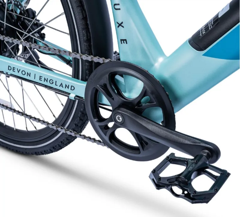 Ampere Deluxe Step Through 26 Inch Wheel Electric Bike Blue 10Ah-12