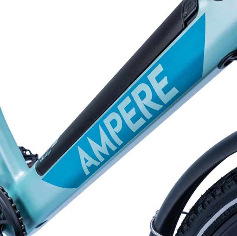 Ampere Deluxe Step Through 26 Inch Wheel Electric Bike Blue 10Ah-4
