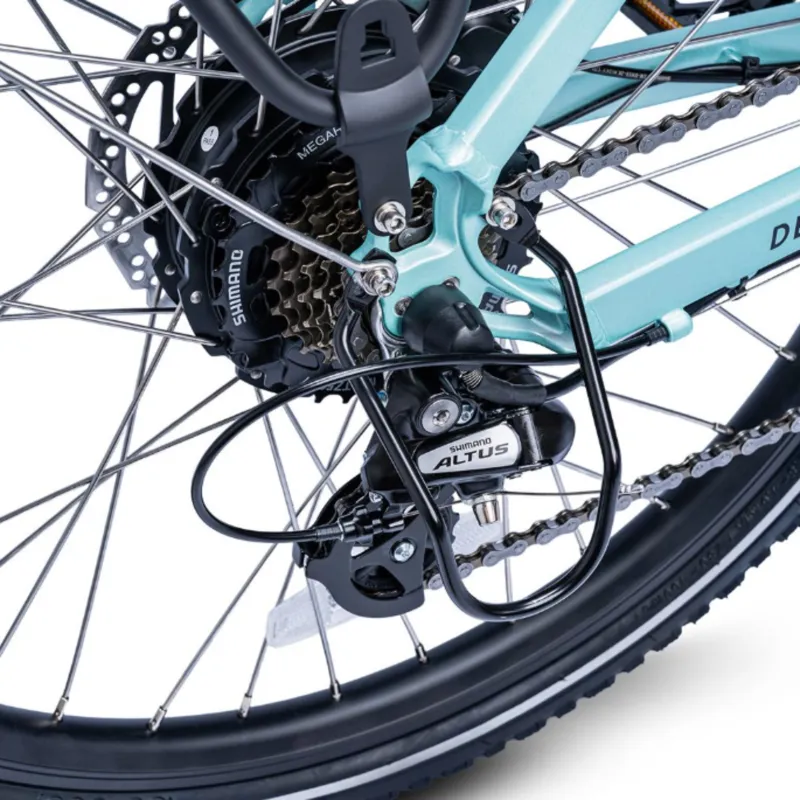 Ampere Deluxe Step Through 26 Inch Wheel Electric Bike Blue 14Ah-10
