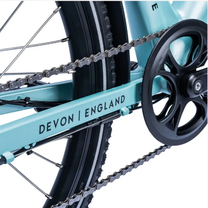 Ampere Deluxe Step Through 26 Inch Wheel Electric Bike Blue 10Ah-10