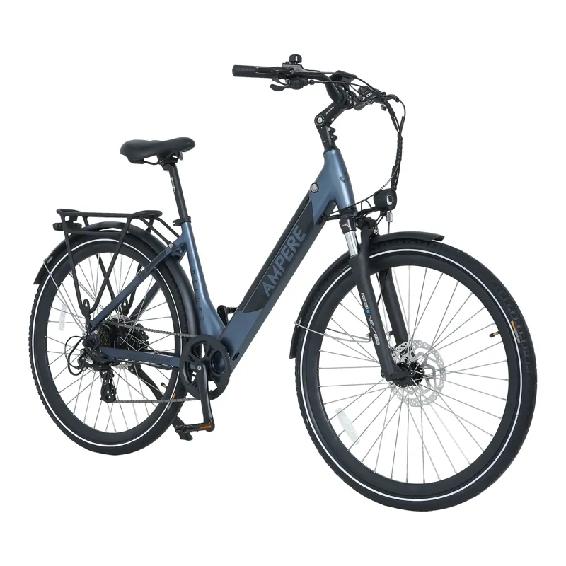 Ampere Deluxe Step Through 700c Wheel Electric Bike Blue 10Ah-2