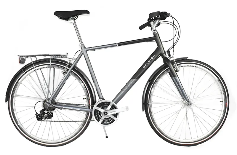 Raleigh Pioneer 700c Commuter Hybrid Bike Black/Silver