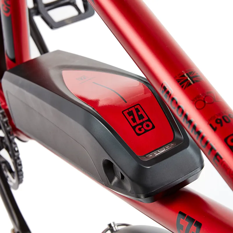 Ezego Commuter EX 700c Gents Bike Red 12.8Ah Battery-2