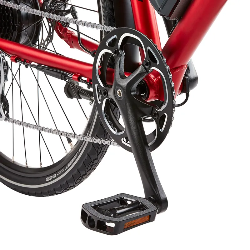 Ezego Commuter EX 700c Gents Bike Red 12.8Ah Battery-4