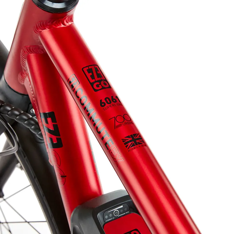 Ezego Commuter EX 700c Gents Bike Red 12.8Ah Battery-5