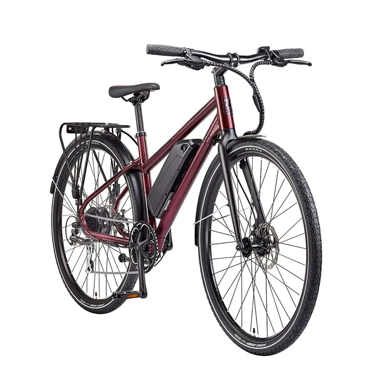 Ezego Commuter EX 700c Unisex Bike Purple 12.8Ah Battery-1