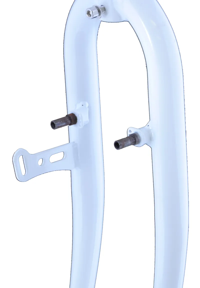 26 Inch Fork 1 1/8 Threaded White-1