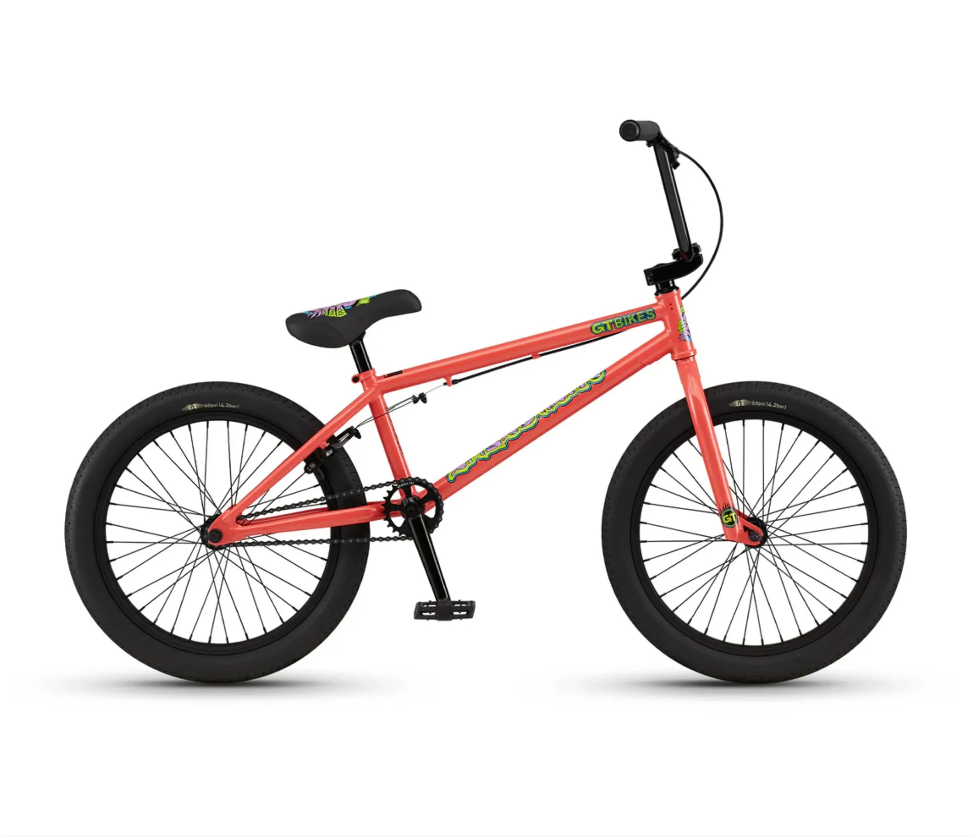 GT Performer BMX 20 Inch Wheel Kids Bike Coral