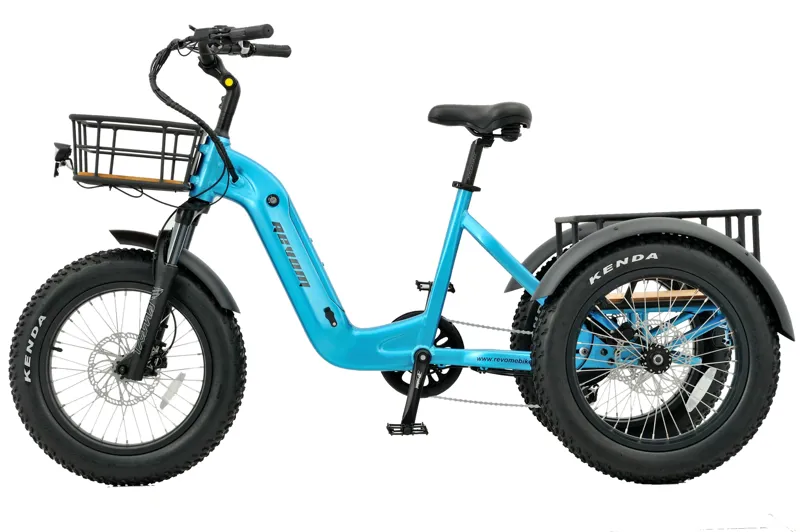 Revom T2 Fat Tyre Electric Mountain Trike Blue-1