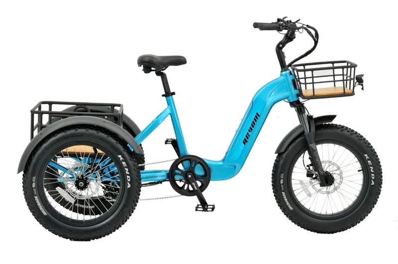 Revom T2 Fat Tyre Electric Mountain Trike Blue-2