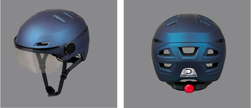 Dotout Downtown Urban Helmet and Visor Blue 55-61cm-1
