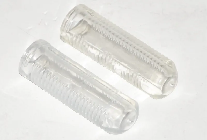 Ribbed Handlebar Grips PVC Clear-3