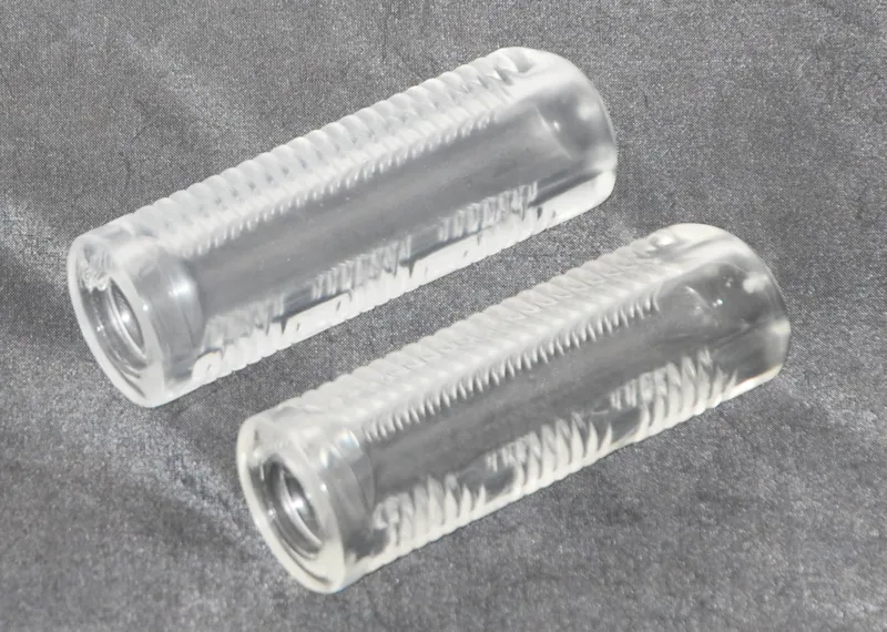 Ribbed Handlebar Grips PVC Clear-1