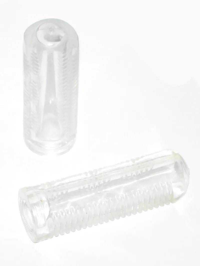 Ribbed Handlebar Grips PVC Clear-2
