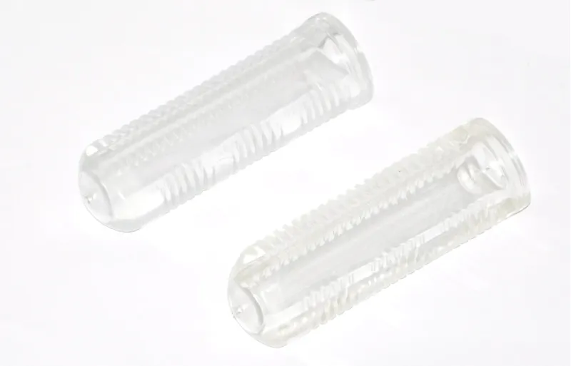 Ribbed Handlebar Grips PVC Clear