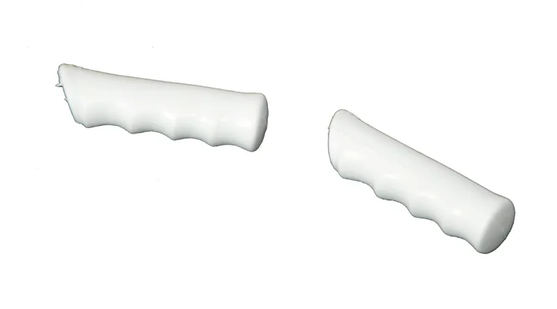 Plastiche Cassano 19mm Handlebar Grips White-2