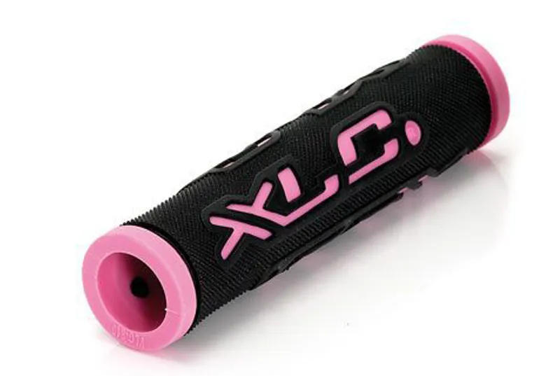 XLC GR-G07 Dual Colour Handlebar Grips Pink Black-1