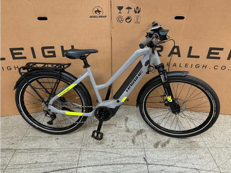 EX-DEMO Haibike Trekking 6 27.5 Electric Hybrid Bike Grey 500Wh-1
