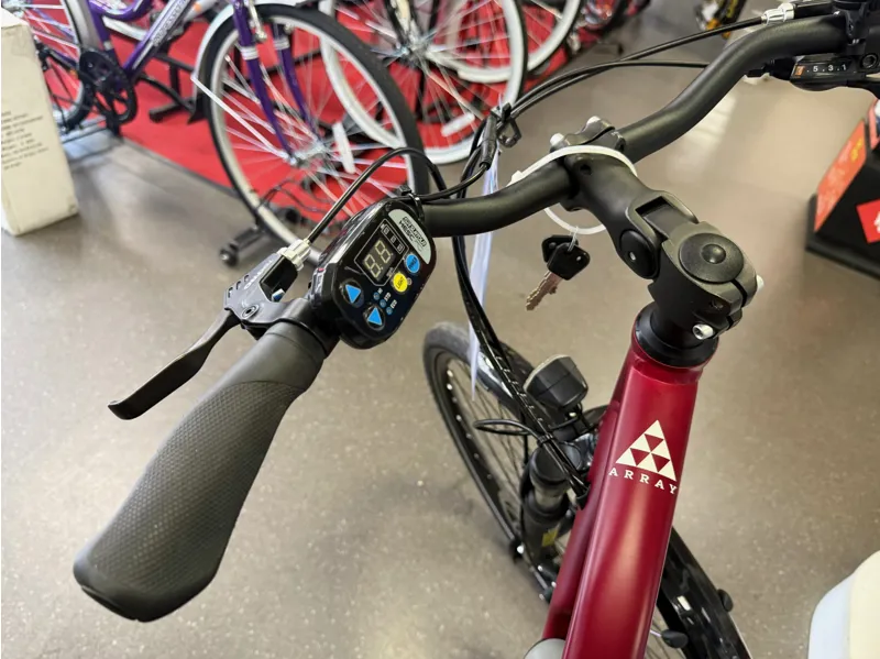 EX-DEMO Raleigh Array Open Electric Hybrid Bike Red 400Wh-4