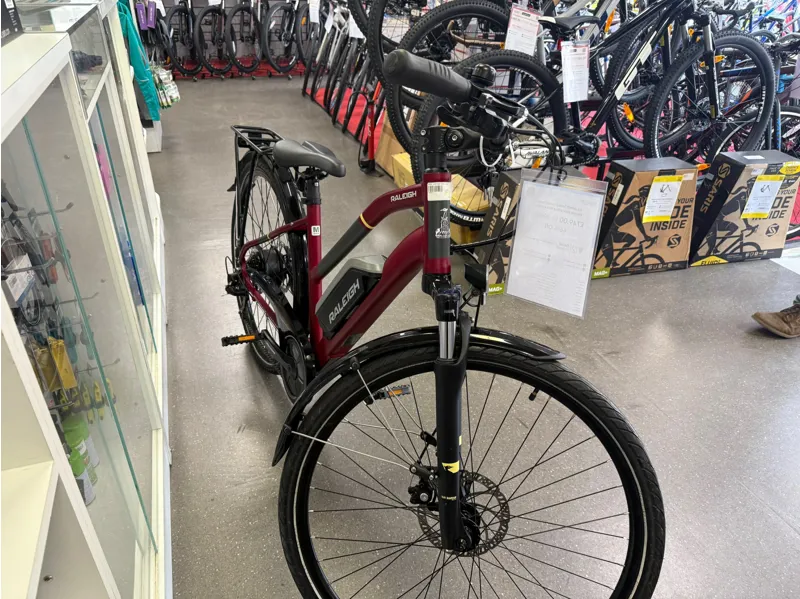EX-DEMO Raleigh Array Open Electric Hybrid Bike Red 400Wh-2