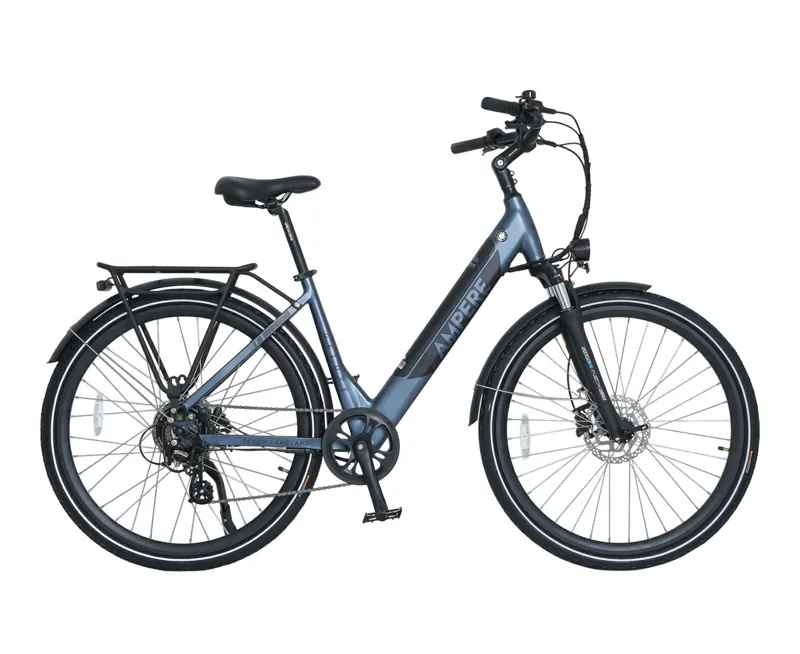 Ampere Deluxe Step Through 700c Wheel Electric Bike Blue 14Ah