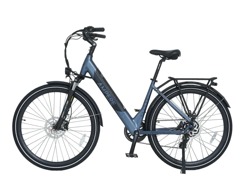 Ampere Deluxe Step Through 700c Wheel Electric Bike Blue 14Ah-1