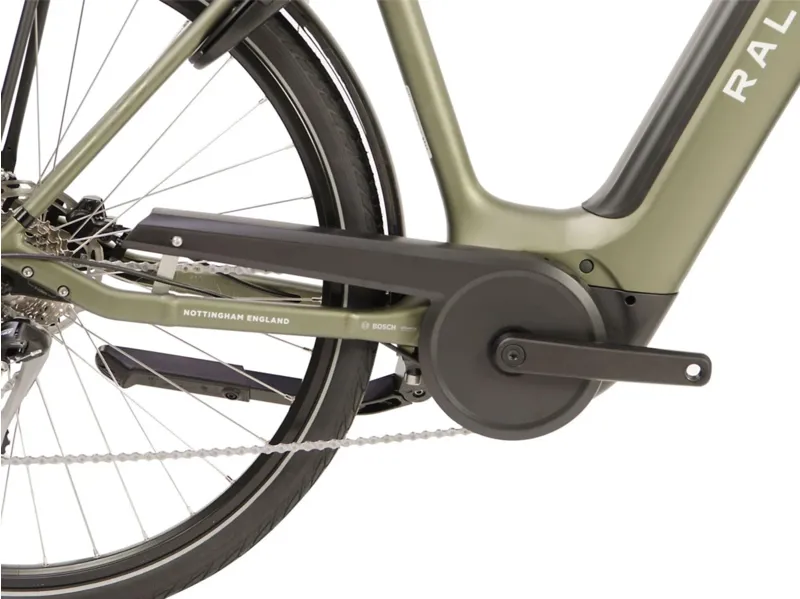 Raleigh Motus GT Crossbar 700c Wheel Electric Hybrid Bike Green-2