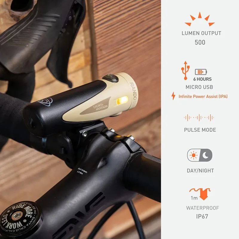 Light and Motion Rando 500 Front Light in Brown-5