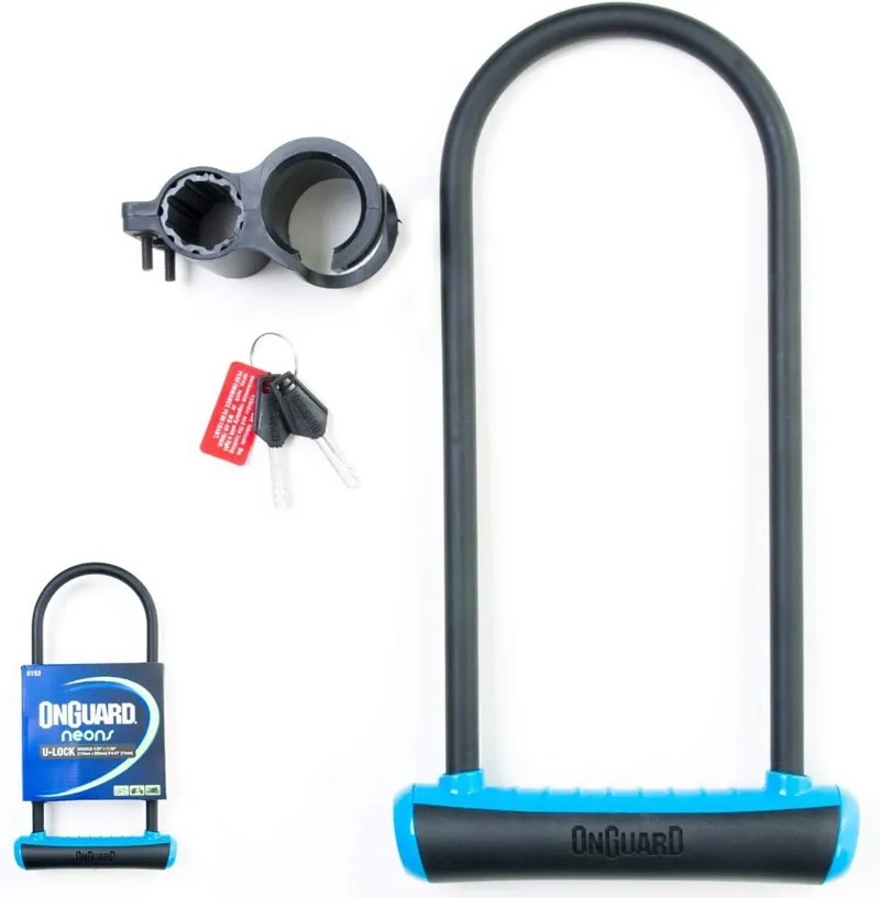 OnGuard Neon Shackle Lock 292mm Blue