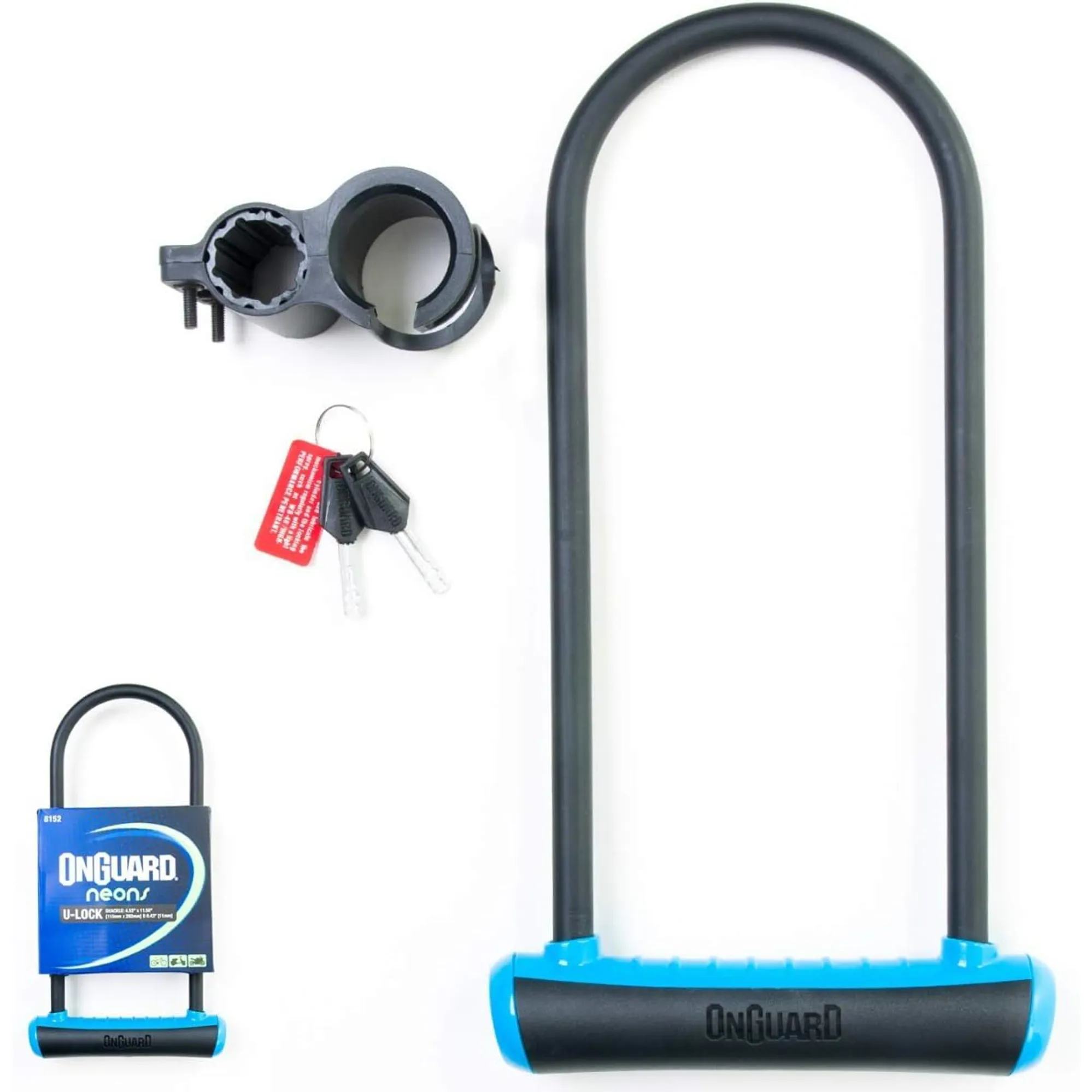 OnGuard Neon Shackle Lock 292mm Blue