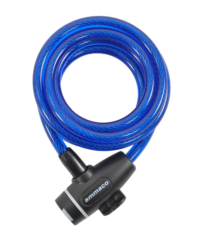 Ammaco 10mm x 1800mm Cable Lock Blue