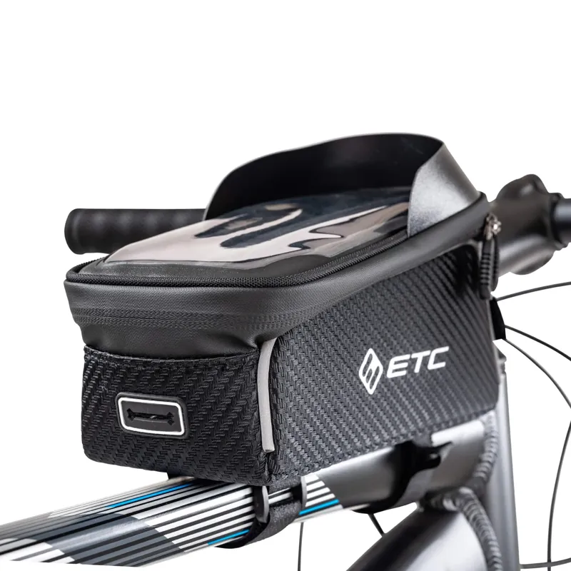 ETC Top Tube Phone Holder Bag Black-3